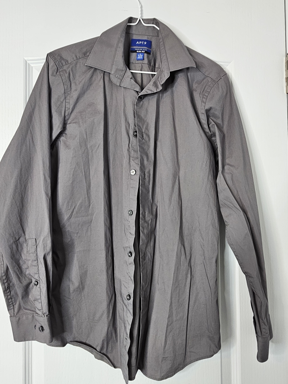 Apt. 9 Men's Solid Charcoal Gray Dress Shirt